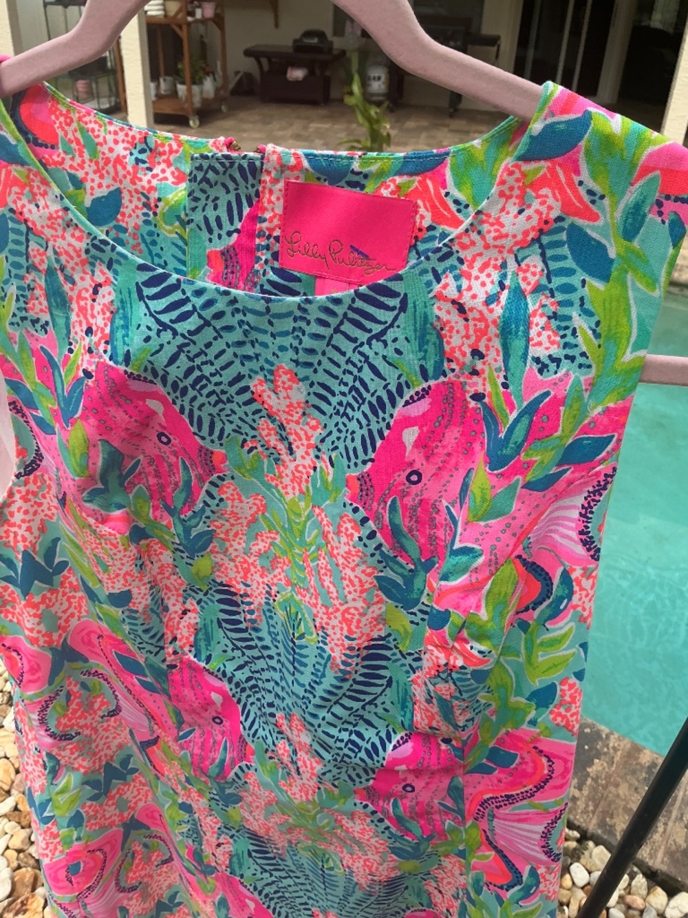 Lilly Pulitzer Mila Shift Dress — Multi Reflection Gold Seahorse Zipper - Picture 2 of 4